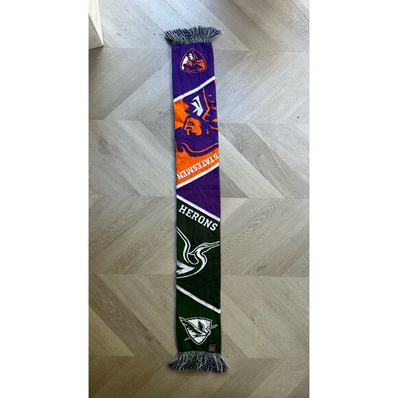 Sports Scarf Hobart William Smith Colleges Statesman Herons NCAA Fringe - Picture 8 of 8